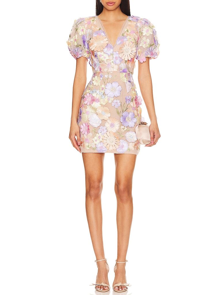Floral mini cocktail dress