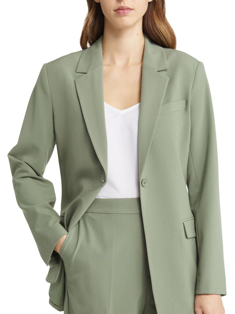 Oversized green blazer from Nordstrom. 