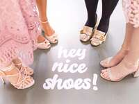 Four different styles of bridesmaid shoe