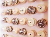 Donut wall at wedding