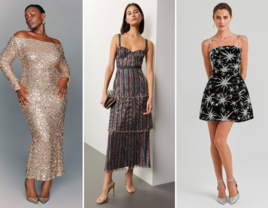 Three New Year's Eve wedding guest dresses