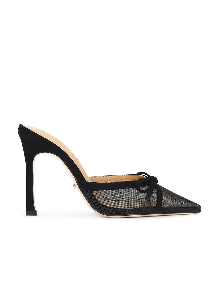 REVOLVE black heels to wear with champagne dress
