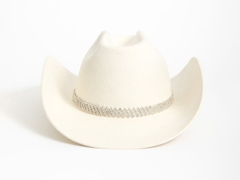 White wedding cowboy hat by KYHA. 