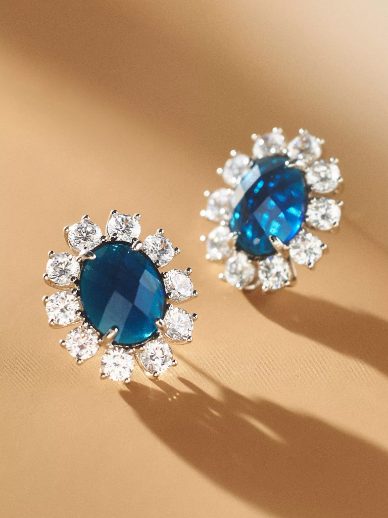 Nicola Bathie blue stud wedding earrings