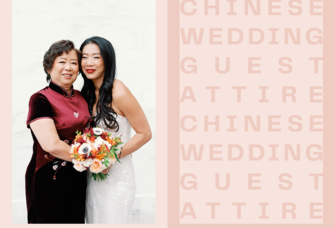 Mother of the bride wearing Chinese wedding attire